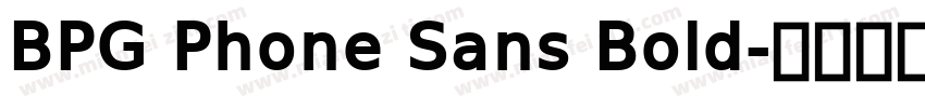 BPG Phone Sans Bold字体转换